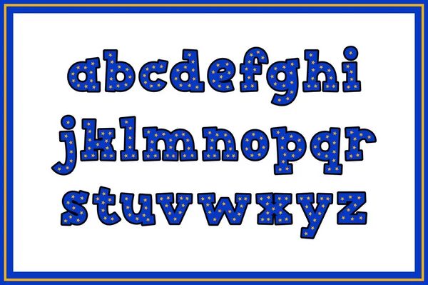 Collection Polyvalente Lettres Alphabet Little Star Pour Diverses Utilisations — Image vectorielle