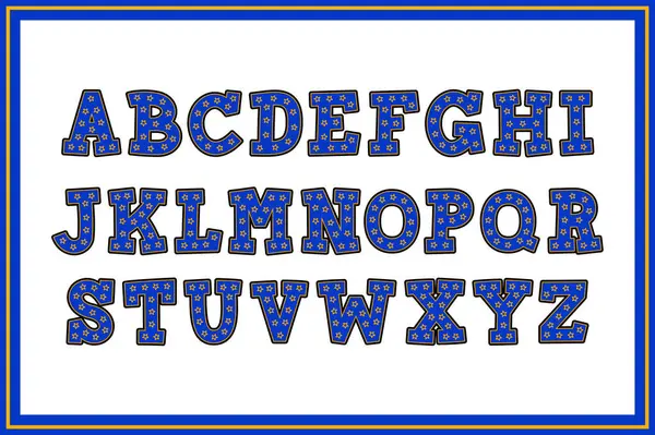 Collection Polyvalente Lettres Alphabet Little Star Pour Diverses Utilisations — Image vectorielle
