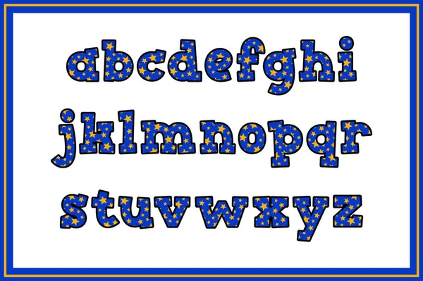Veelzijdige Collectie Van Little Star Alfabet Letters Voor Verschillende Toepassingen — Stockvector