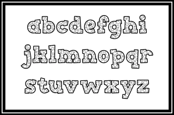 Ευέλικτη Συλλογή Γραμμάτων Μικρού Αστέρα Αλφαβητικά Για Διάφορες Χρήσεις — Διανυσματικό Αρχείο