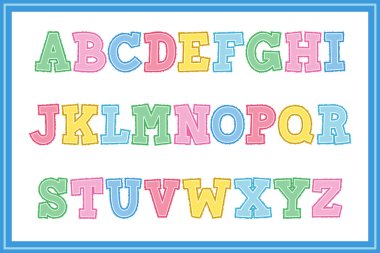 Çeşitli Kullanımlar için Kağıt Yırtılan Alfabe Harflerinin Çok Yönlü Koleksiyonu