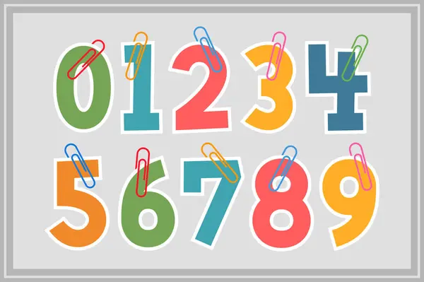 Versatile Collection Paper Notes Numbers Various Uses — Stock Vector