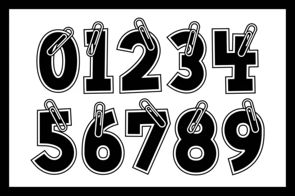 各种用途的纸钞号码的通用集锦 — 图库矢量图片