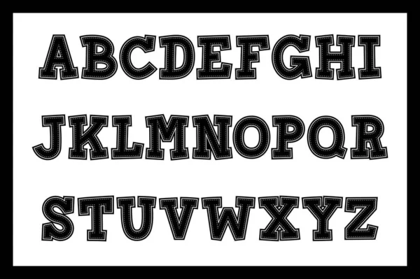 Vielseitige Sammlung Von Buchstaben Des Superstaben Alphabets Für Verschiedene Anwendungen — Stockvektor