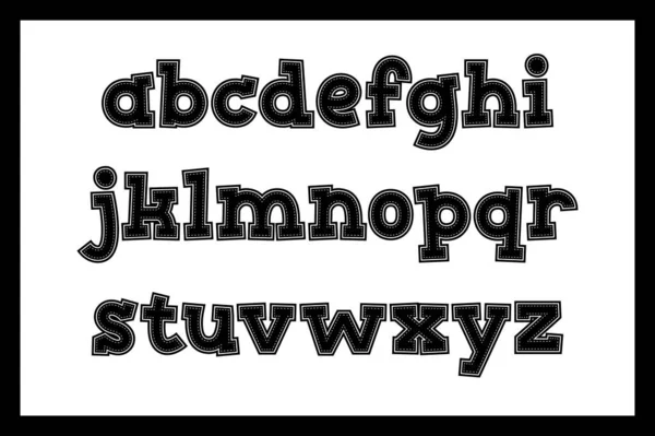 Veelzijdige Collectie Van Super Stitch Alfabet Letters Voor Verschillende Toepassingen — Stockvector