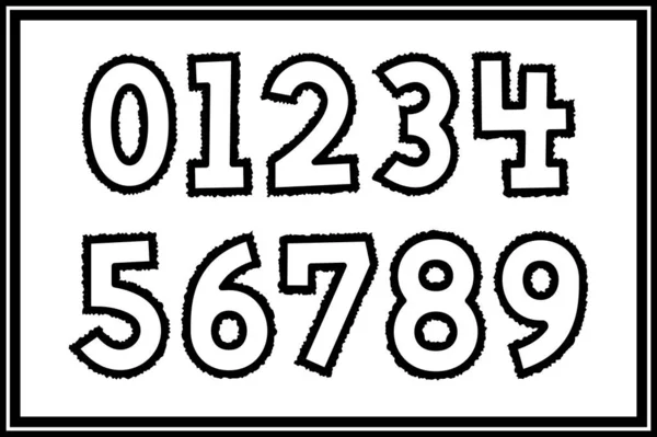 Colección Versátil Números Rotos Papel Para Varios Usos — Vector de stock