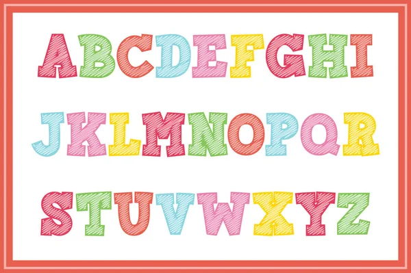 Collection Polyvalente Scribble Creations Alphabet Lettres Pour Diverses Utilisations — Image vectorielle