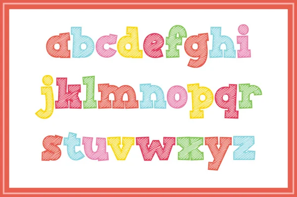 Collection Polyvalente Scribble Creations Alphabet Lettres Pour Diverses Utilisations — Image vectorielle