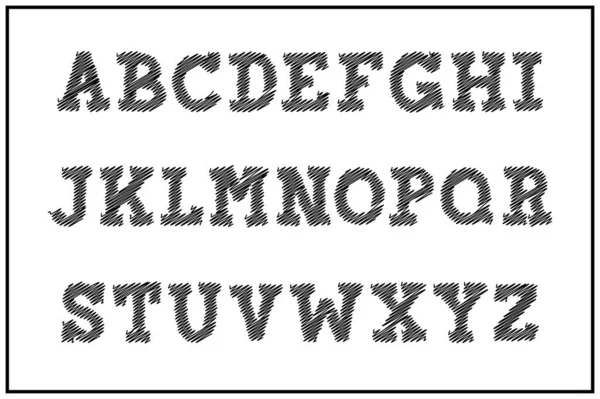 다양한 용도로 쓰이는 스크립블 알파벳 컬렉션 — 스톡 벡터