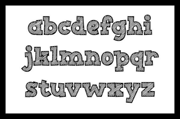 Vielseitige Sammlung Von Kritzelkreationen Alphabet Buchstaben Für Verschiedene Zwecke — Stockvektor