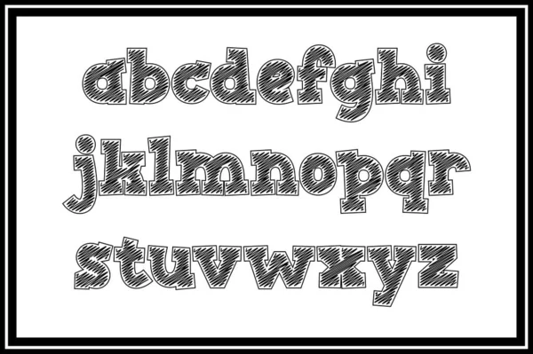 Versatile Raccolta Scribble Creations Alfabeto Lettere Vari Usi — Vettoriale Stock