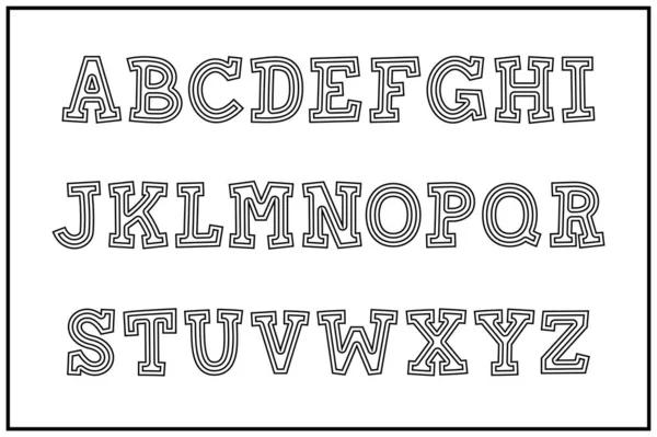 Collection Polyvalente Lettres Alphabet Choix Enfant Pour Diverses Utilisations — Image vectorielle