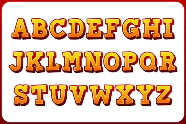 Collection Polyvalente Lettres Alphabet Coucher Soleil Pour Diverses Utilisations — Image vectorielle