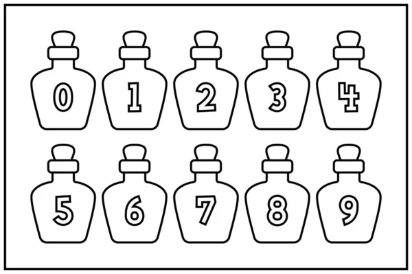 Versatile Collection Potion Numbers Various Uses — Stock Vector