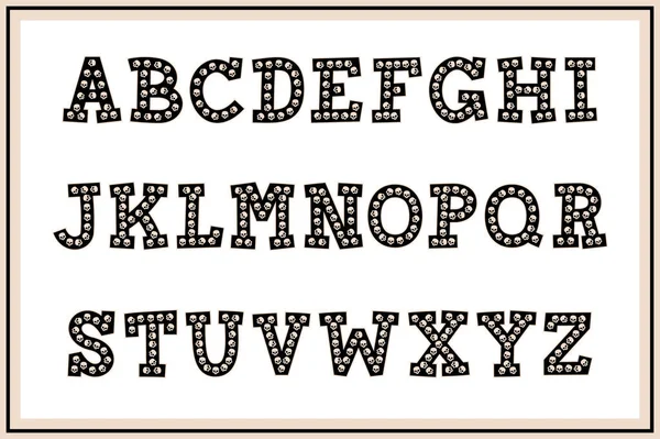 Collection Polyvalente Lettres Alphabet Crâne Pour Diverses Utilisations — Image vectorielle