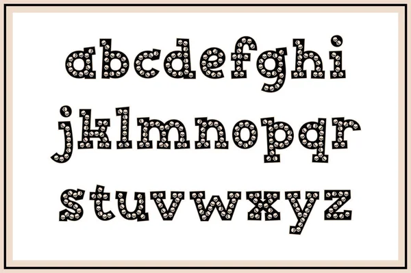 Ευέλικτη Συλλογή Γραμμάτων Αλφάβητων Κρανίων Για Διάφορες Χρήσεις — Διανυσματικό Αρχείο