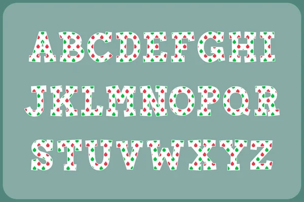 Collection Polyvalente Lettres Alphabet Boule Noël Pour Diverses Utilisations — Image vectorielle