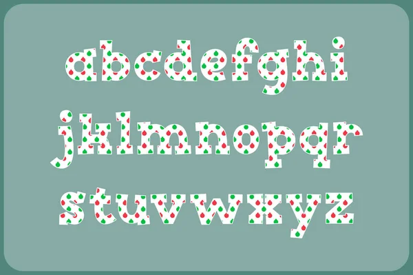 Универсальная Коллекция Алфавитов Рождественских Балов — стоковый вектор