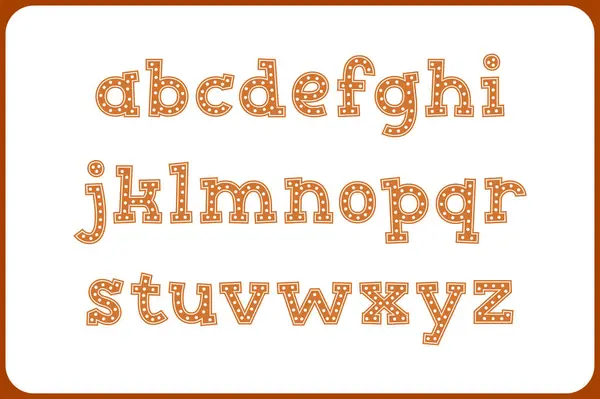 Ευέλικτη Συλλογή Γραμμάτων Αλφαβήτου Cookie Για Διάφορες Χρήσεις — Διανυσματικό Αρχείο