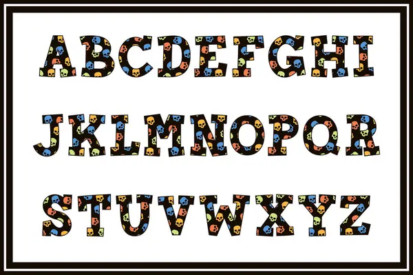 不同用途的骷髅字母大全 — 图库矢量图片