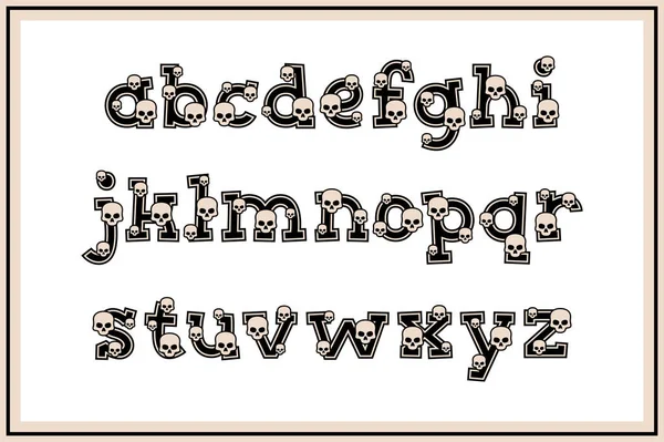 Ευέλικτη Συλλογή Γραμμάτων Αλφάβητων Κρανίων Για Διάφορες Χρήσεις — Διανυσματικό Αρχείο