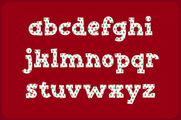 Collection Polyvalente Lettres Alphabet Arbre Noël Pour Diverses Utilisations — Image vectorielle