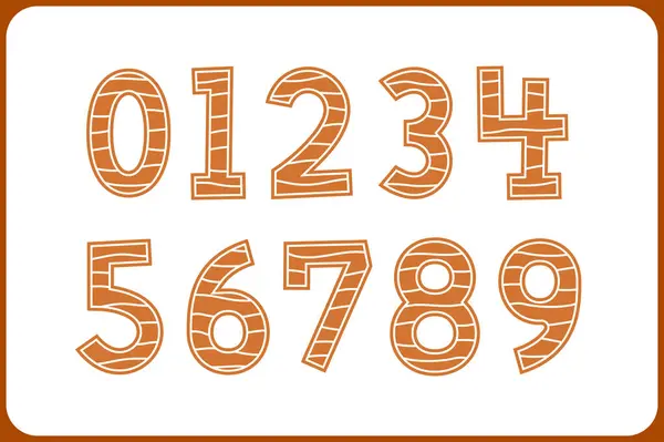 Versatile Collection Cookie Numbers Various Uses — Stock Vector