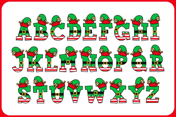 Collection Polyvalente Lettres Alphabets Elfes Pour Diverses Utilisations — Image vectorielle