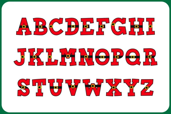 Collezione Versatile Lettere Dell Alfabeto Babbo Natale Vari Usi — Vettoriale Stock