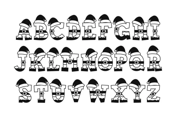 Versatile Collection Santa Claus Alphabet Letters Various Uses — Stock Vector