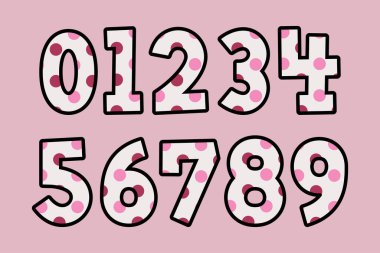 Çeşitli Kullanımlar İçin Çok Yönlü Pembe Noktalar Koleksiyonu