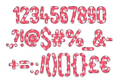 Çeşitli Kullanımlar için Çok Yönlü Kupa Koleksiyonu Numaralar ve Noktalama