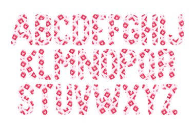 Çeşitli Kullanımlar İçin Değişken Aşk Takvim Harfleri Koleksiyonu