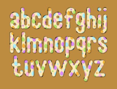 Çeşitli Kullanımlar İçin Çok Yönlü Sevimli Yumurta Alfabesi Harfleri Koleksiyonu