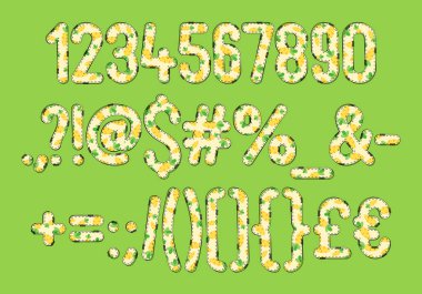 Çeşitli Kullanımlar İçin Değişken Havuç Numarası ve Noktalama Koleksiyonu