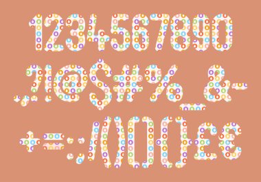 Çeşitli Kullanımlar için Yumurta Numarası ve Noktalama Koleksiyonu