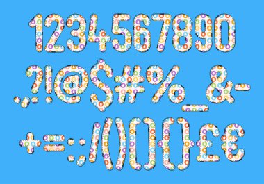 Çeşitli Kullanımlar için Yumurta Numarası ve Noktalama Koleksiyonu