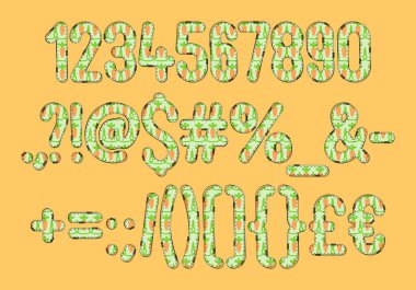 Çeşitli Kullanımlar İçin Değişken Havuç Sayıları ve Noktalama Koleksiyonu