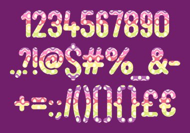 Çeşitli Kullanımlar için Paskalya Yumurta Numarası ve Noktalama Koleksiyonu