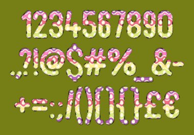 Çeşitli Kullanımlar için Paskalya Yumurta Numarası ve Noktalama Koleksiyonu