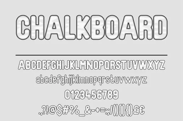 Whiteboard Font Set Vintage Typography Educational Designs — Stock Vector