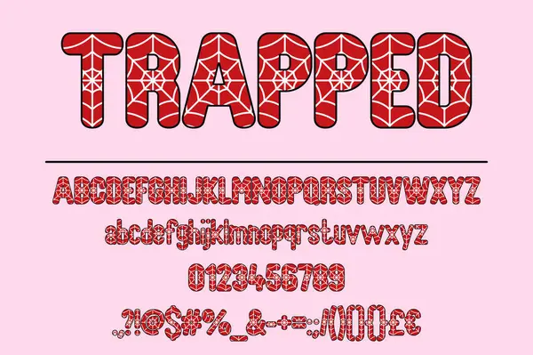 Trapped Typography Art Creative Graphic Design Diverse Font Elements — Stock Vector
