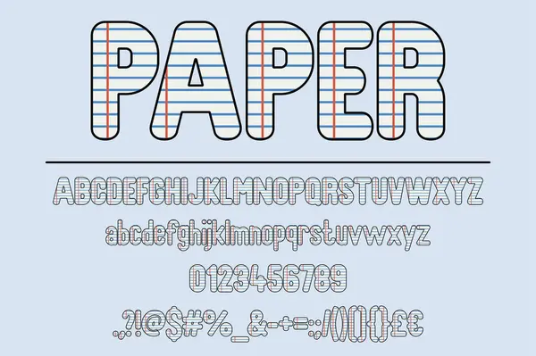 Artistieke Paper Color Font Set — Stockvector