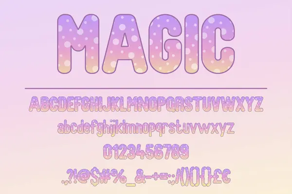 Encantador Magic Gradient Color Font Set —  Vetores de Stock