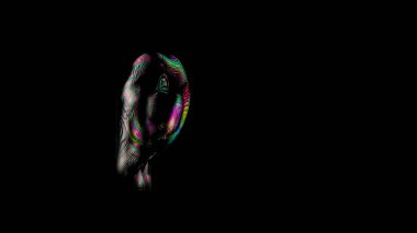 Işık yansıtan bir arkaplan oluşturan soyut sabun köpüğü