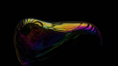 Işık yansıtan bir arkaplan oluşturan soyut sabun köpüğü