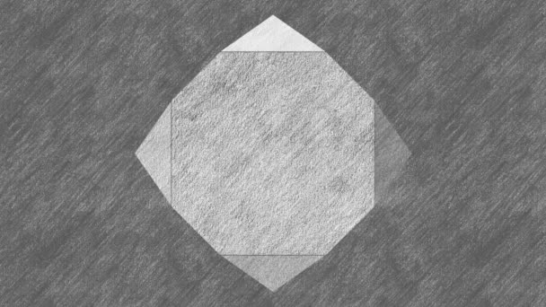 Polyhedron Cube Octahedron Simple Complicated Shape Vice Versa Graphite Pencil — Vídeos de Stock