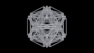 Polyhedron Star From The Simple To The Complicated Shape And Vice Versa. Graphite Pencil Drawing Animation. Platonic Solids. Geometric Figures.