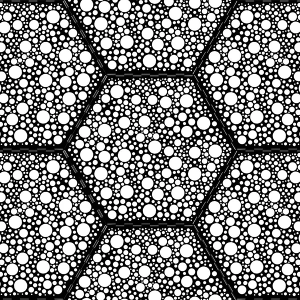 円パターンシルエットベクトルで六角形を穿孔 白を基調としたイラスト 六角形のテクスチャのベクトル図 — ストックベクタ