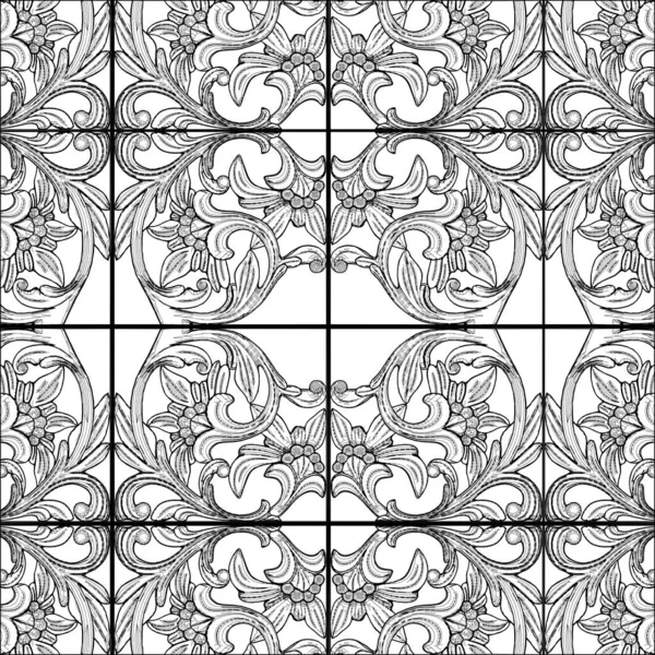 Tegel Wandpaneel Vector Afbeelding Geïsoleerd Witte Achtergrond Een Vectorillustratie Van — Stockvector